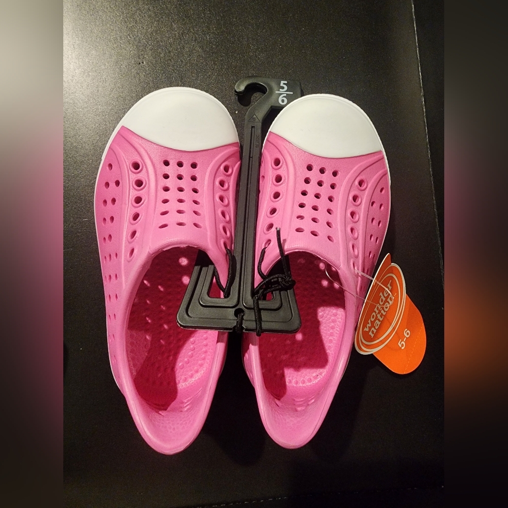 NEW, Wonder Nation Pink Slip-On Water Shoes, Toddler 5/6